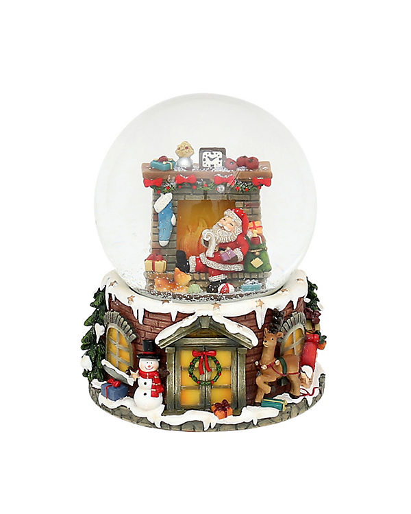 Sigro Schneekugel mit Spielwerk Santa am Kamin 11 x 11,5 x 14,5 cm Ø Kugel 10 cm weiß | 04046183586999 Sigro Schneekugel mit Spielwerk Santa am Kamin 11 x 11,5 x 14,5 cm Ø Kugel 10 cm weiß | 04046183586999