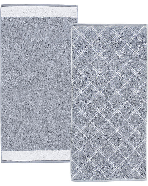 Erwin Müller Duschtuch Grafik 2er-Pack Frottier, Jacquard Nagold silber/weiß Gr. 70 x 140 | 04062671217725 Erwin Müller Duschtuch Grafik 2er-Pack Frottier, Jacquard Nagold silber/weiß Gr. 70 x 140 | 04062671217725