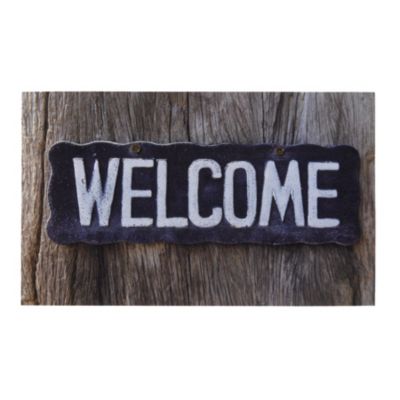 HTI-Living Fußmatte 45×75 cm Gallery Welcome Grain grau Gr. 45 x 45 | 04250648975475