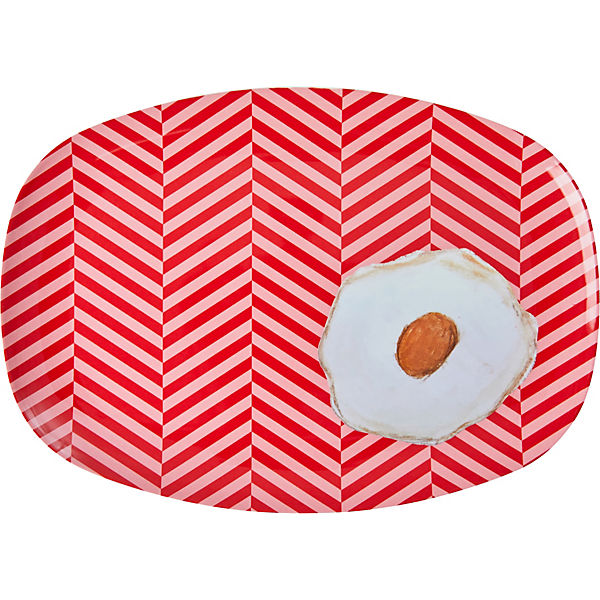 Melamin Servier-Teller "Fried Egg", 30x22cm