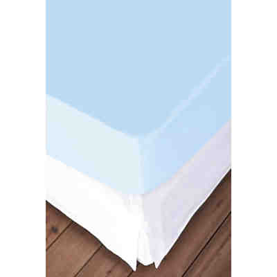 Spannbettlaken Mako Cotton Feinjersey  200x200 cm hellblau