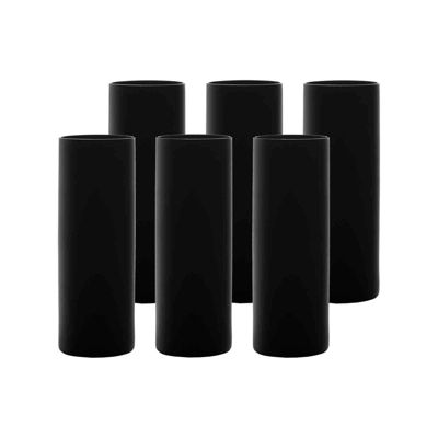 NEW YORK BAR Campari-Drink Becher schwarz 320 ml 6er Set Longdrinkgläser | 04012632224705
