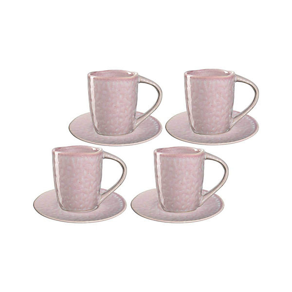 MATERA Espresso Set rosa 8-teilig Kaffeebecher
