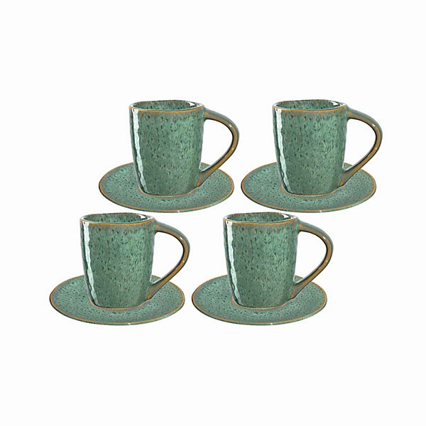 MATERA Espresso Set grün 8-teilig Kaffeebecher