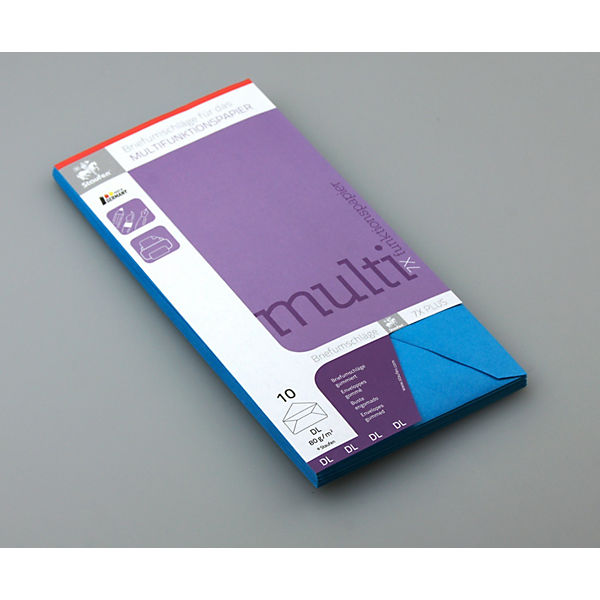 Briefumschlag 7X Colors,Papier holzfrei matt,80g,DIN Lang,intensiv blau,10St./Pg