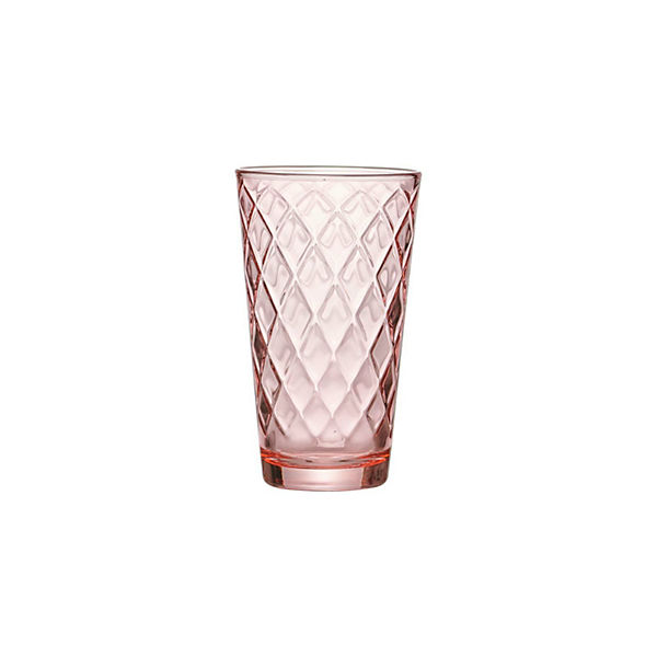 WELA Trinkglas 400 ml rosa Einzelglas Trinkgläser