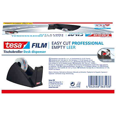 Easy Cut® Tischabroller schwarz, für Rollengröße: 19 mm x 33 m, Messer glatt