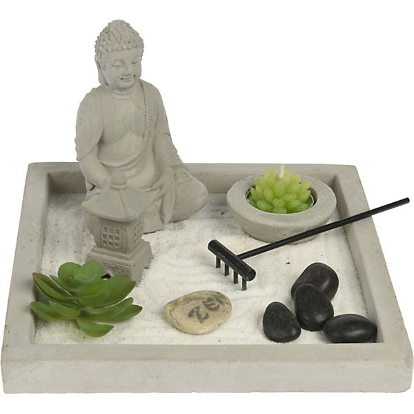 7-tlg. Buddha Zen Garten-Set, 20x20x13,5cm