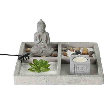 7-tlg. Buddha Zen Garten-Set, 23x23x12cm