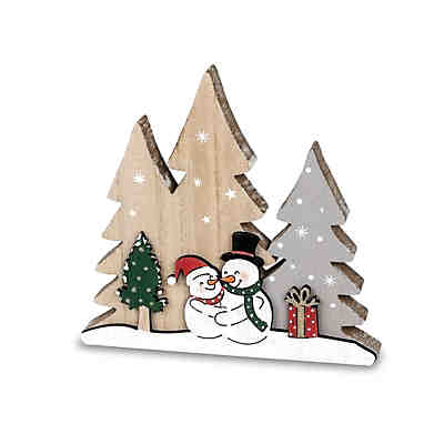 Holz Weihnachtsdeko Schneemänner