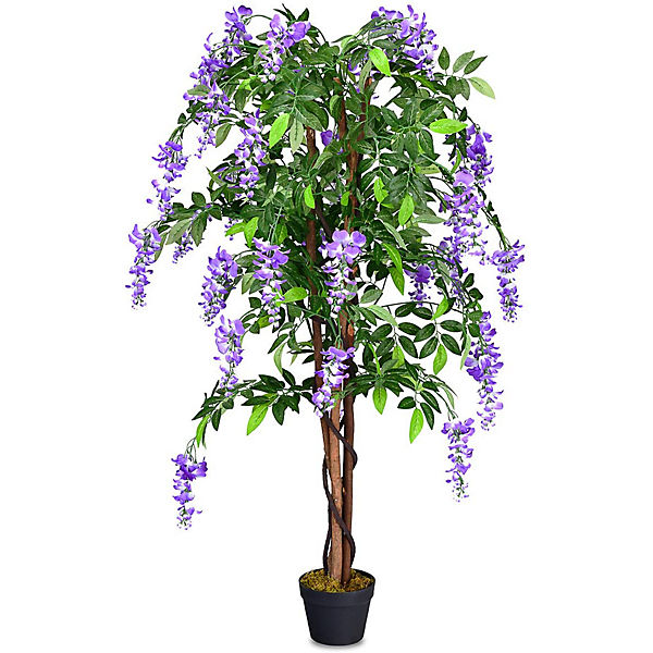 Kunstpflanze 150 cm Kunstbaum mit Blueten