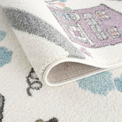 carpet city® Kinderteppich mit Auto´s, Straße – Creme – Teppich Kinderzimmer Flachflor creme Gr. 80 x 150 | 04260679084770