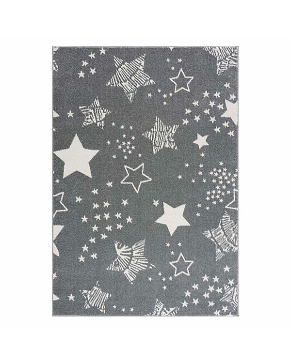 carpet city® Kinderteppich mit Sternen – Grau – Teppich Kinderzimmer, Babyzimmer Flachflor grau Gr. 80 x 150 | 04260679085258 carpet city® Kinderteppich mit Sternen – Grau – Teppich Kinderzimmer, Babyzimmer Flachflor grau Gr. 80 x 150 | 04260679085258