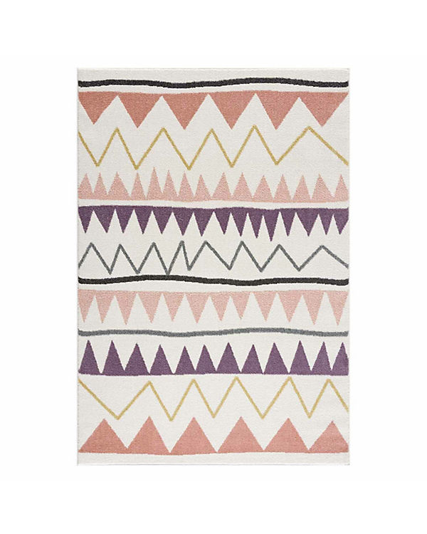 carpet city® Kinderteppich mit Zickzack-Muster – Creme, Rosé – Teppich Kinderzimmer Flachflor creme Gr. 80 x 150 | 04260679084954 carpet city® Kinderteppich mit Zickzack-Muster – Creme, Rosé – Teppich Kinderzimmer Flachflor creme Gr. 80 x 150 | 04260679084954