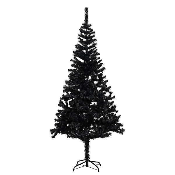 Künstlicher Weihnachtsbaum mit Ständer Schwarz 210 cm PVC