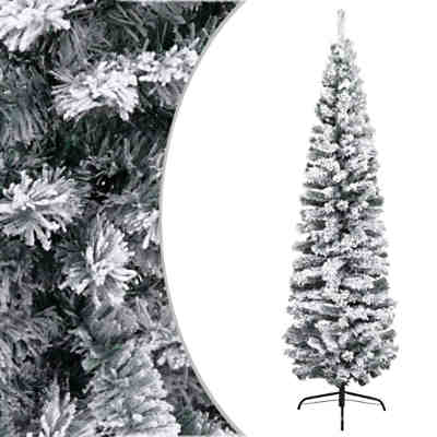 Schlanker Künstlicher Weihnachtsbaum Beschneit Grün 120 cm PVC Künstlicher Weihnachtsbaum