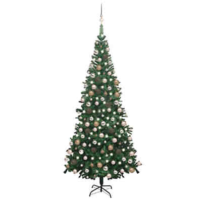 Künstlicher Weihnachtsbaum mit LEDs & Kugeln 180 cm 620 Zweige Weihnachtsbaum