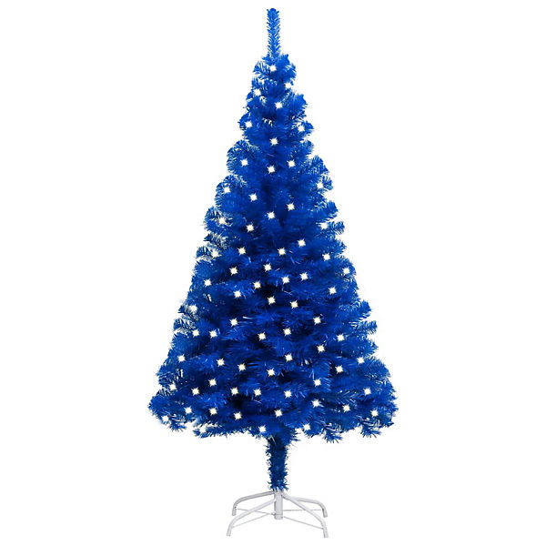 Künstlicher Weihnachtsbaum mit LEDs & Ständer Rot 180 cm PVC