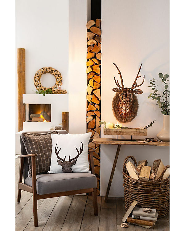 HOME Living „Bundle Kissen Set „“Country & Hirsch““ 2tlg. Dekokissen“ braun/weiß Gr. one size | 04250637812491 HOME Living „Bundle Kissen Set „“Country & Hirsch““ 2tlg. Dekokissen“ braun/weiß Gr. one size | 04250637812491