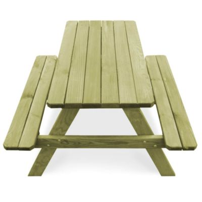 Picknicktisch Gartentisch Tischplatte Bänken Tisch Kiefernholz Kinder Bank Holz 