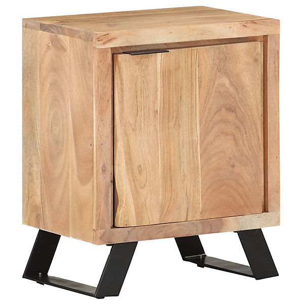 Nachttisch 40x30x50 cm Akazie Massivholz mit Naturkanten Nachttisch