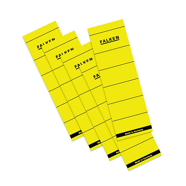 Ordnerrückenschild, sk, kurz/breit, 60 x 190 mm, gelb, Polybeutel mit 10 Stück