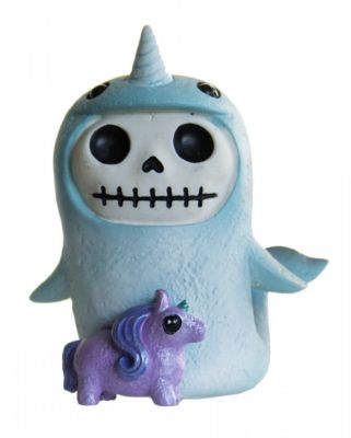 Kleine Narwhal Furrybones Figur mit Einhorn – die Geschenkidee Gothic Fans Dekofiguren türkis  Erwachsene | 04251335833481