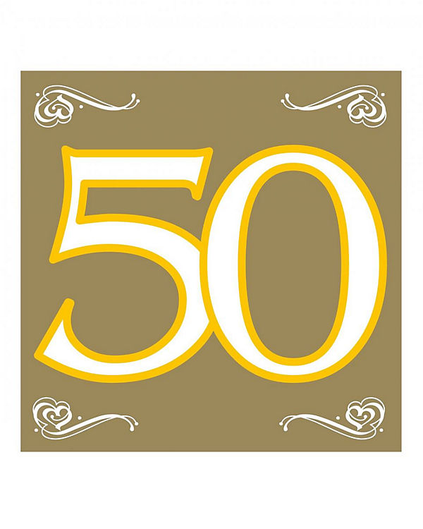 Goldene 50er Servietten als Tischdekoration Papierservietten gold | 04251335821839 Goldene 50er Servietten als Tischdekoration Papierservietten gold | 04251335821839
