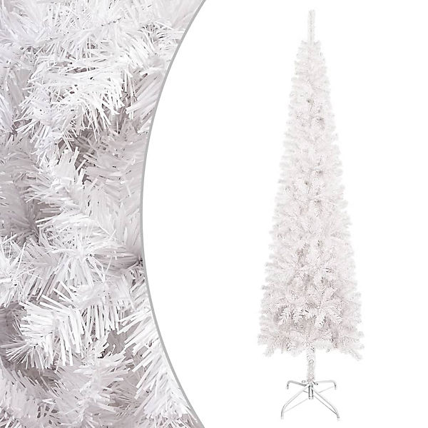Schlanker Weihnachtsbaum Weiß 150 cm