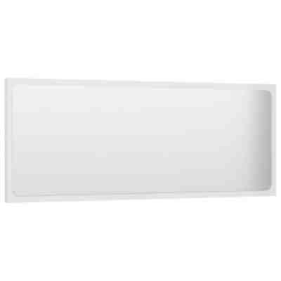 Badspiegel Hochglanz-Weiß 100x1,5x37 cm Spanplatte