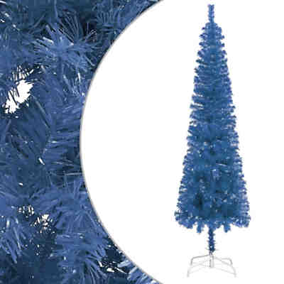 Schlanker Weihnachtsbaum Blau 180 cm Künstlicher Weihnachtsbaum