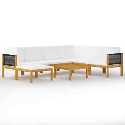 Akazie Massivholz Gartenmöbel Sitzgruppe Lounge Sofa mehrere Auswahl Garten-Lounge-Set
