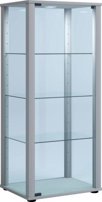 Wohnzimmer Vitrine Glasvitrine Schaukasten Glasregal Regal NEO II HOCHGLANZ LED 
