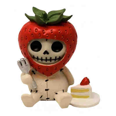 Kleine Strawberry Furrybones Figur - Skelettfigur als Sammelfigur Dekofiguren