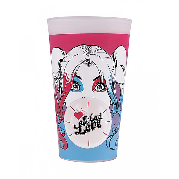 Harley Quinn Mad Love Glas als Geschenk für DC Comic Fans Tassen