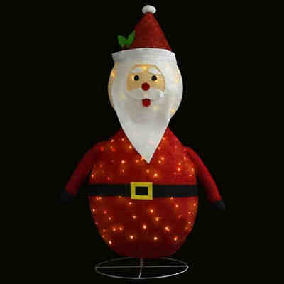 Weihnachtsmann-Figur LED Luxus Stoff 120 cm
