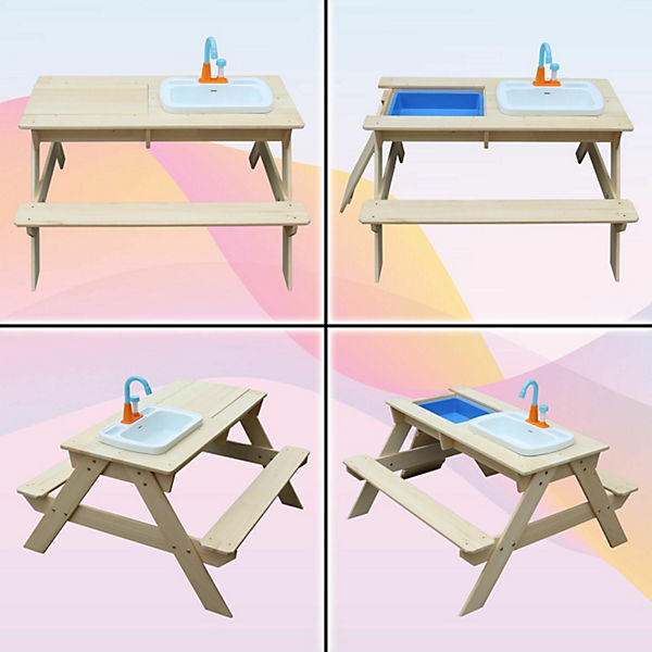 Coemo Kinder-Sitzgruppe Matschtisch Robin Sand-Wasserspieltisch Picknicktisch