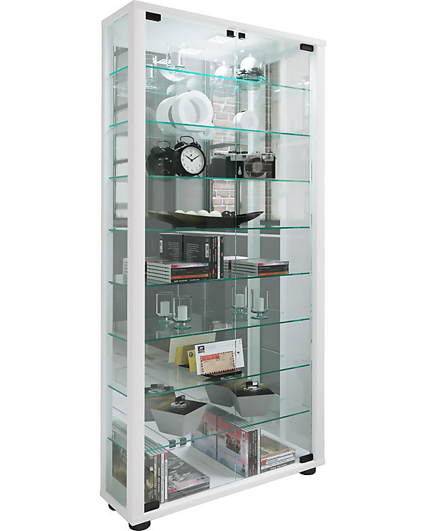 VCM Holz Glas Vitrine Sammel Glasvitrine Schaukasten Standvitrine Lumo Maxi Spiegel weiß | 04051814413209 VCM Holz Glas Vitrine Sammel Glasvitrine Schaukasten Standvitrine Lumo Maxi Spiegel weiß | 04051814413209