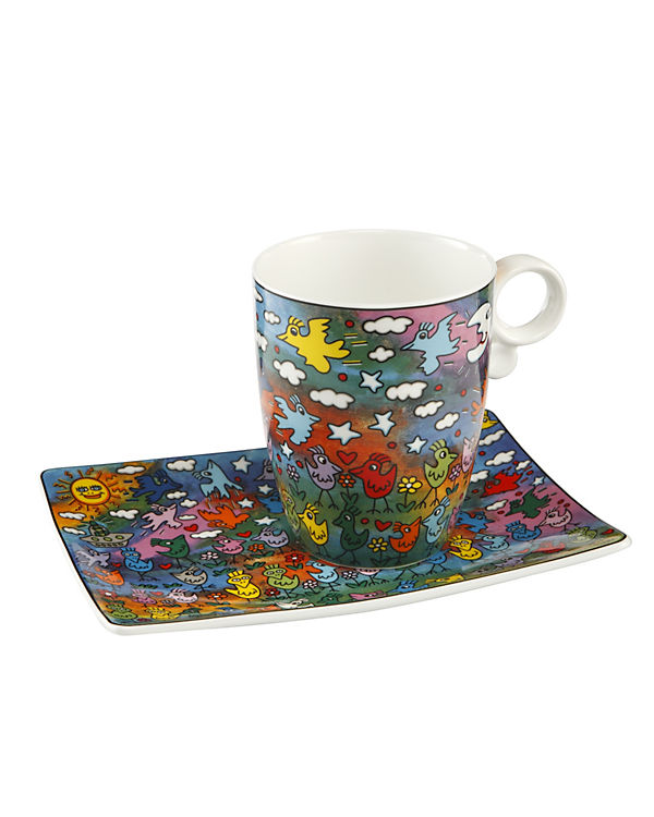 Goebel Künstlertasse James Rizzi – Up Down and Flying Around bunt | 04005169321986 Goebel Künstlertasse James Rizzi – Up Down and Flying Around bunt | 04005169321986