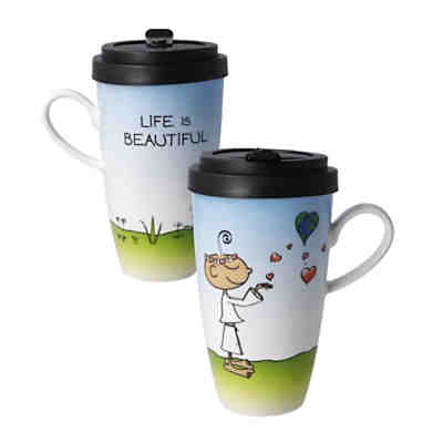 Mug To Go Der kleine Yogi - "Life is beautiful"