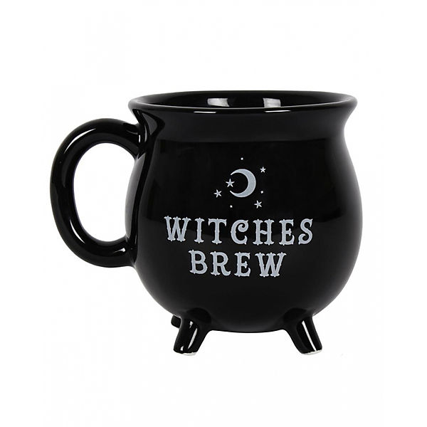 Schwarzer Hexenkessel ";Witches Brew"; Kaffeebecher Partydeko