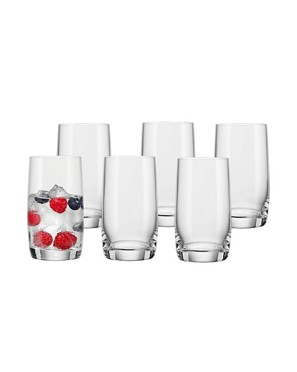 BOHEMIA Selection CLARA Longdrinkbecher 380 ml 6er Set verpackt im Geschenkkarton Longdrinkgläser transparent | 04000753126510 BOHEMIA Selection CLARA Longdrinkbecher 380 ml 6er Set verpackt im Geschenkkarton Longdrinkgläser transparent | 04000753126510