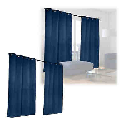 4 x Vorhang blau 175 x 135 cm