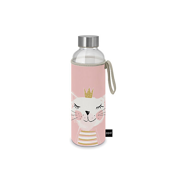 Glasflasche mit Schutzhülle 'Happy Cat' 500 ml Trinkflaschen