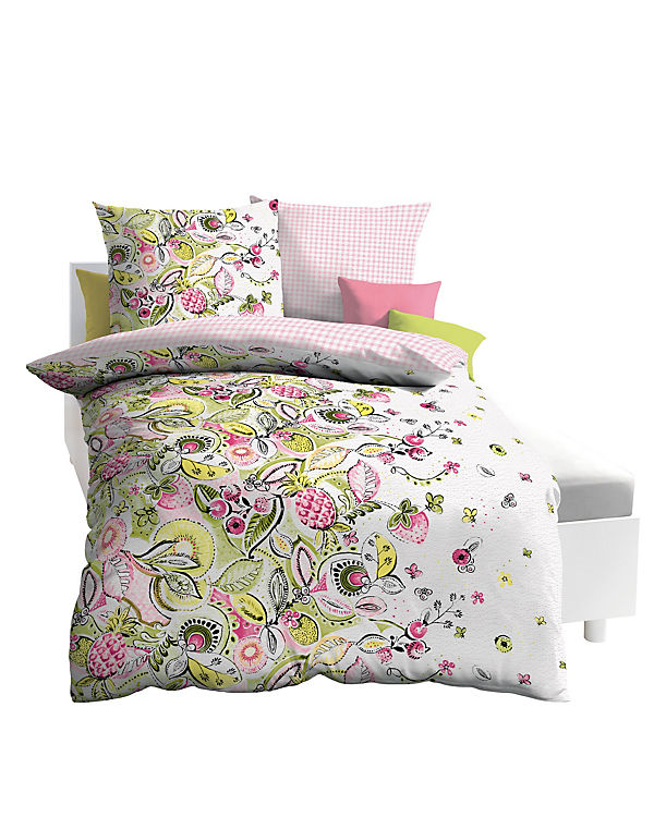 Kaeppel „Wendebettwäsche „“Tutti Frutti““ Seersucker“ rosa Gr. 155 x 220 + 80 x 80 | 04054141089574 Kaeppel „Wendebettwäsche „“Tutti Frutti““ Seersucker“ rosa Gr. 155 x 220 + 80 x 80 | 04054141089574