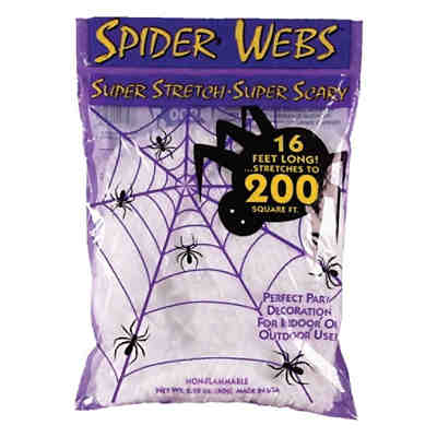 Künstliche Spinnweben 60gr. als Halloween Dekoration Partydeko