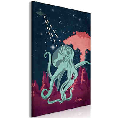 Wandbild Space Octopus (1 Part) Vertical