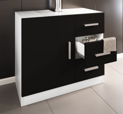 VCM Badmöbel Badunterschrank Waschbeckenunterschrank Badezimmer Schublade Zalo XL weiß-kombi | 04051814409387