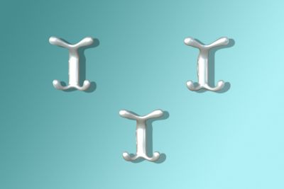 Design-Garderobenhaken 3er-Set Designer: Bartoli Design silber | 04046884080802