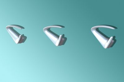 Design-Garderobenhaken 3er-Set Designer: Bert & Bert silber | 04046884080819